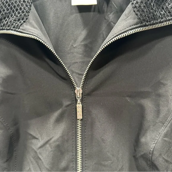 Chicos Zenergy Neema Mesh Jacket Full Zip Black Womens Size1 US M - Picture 3 of 8